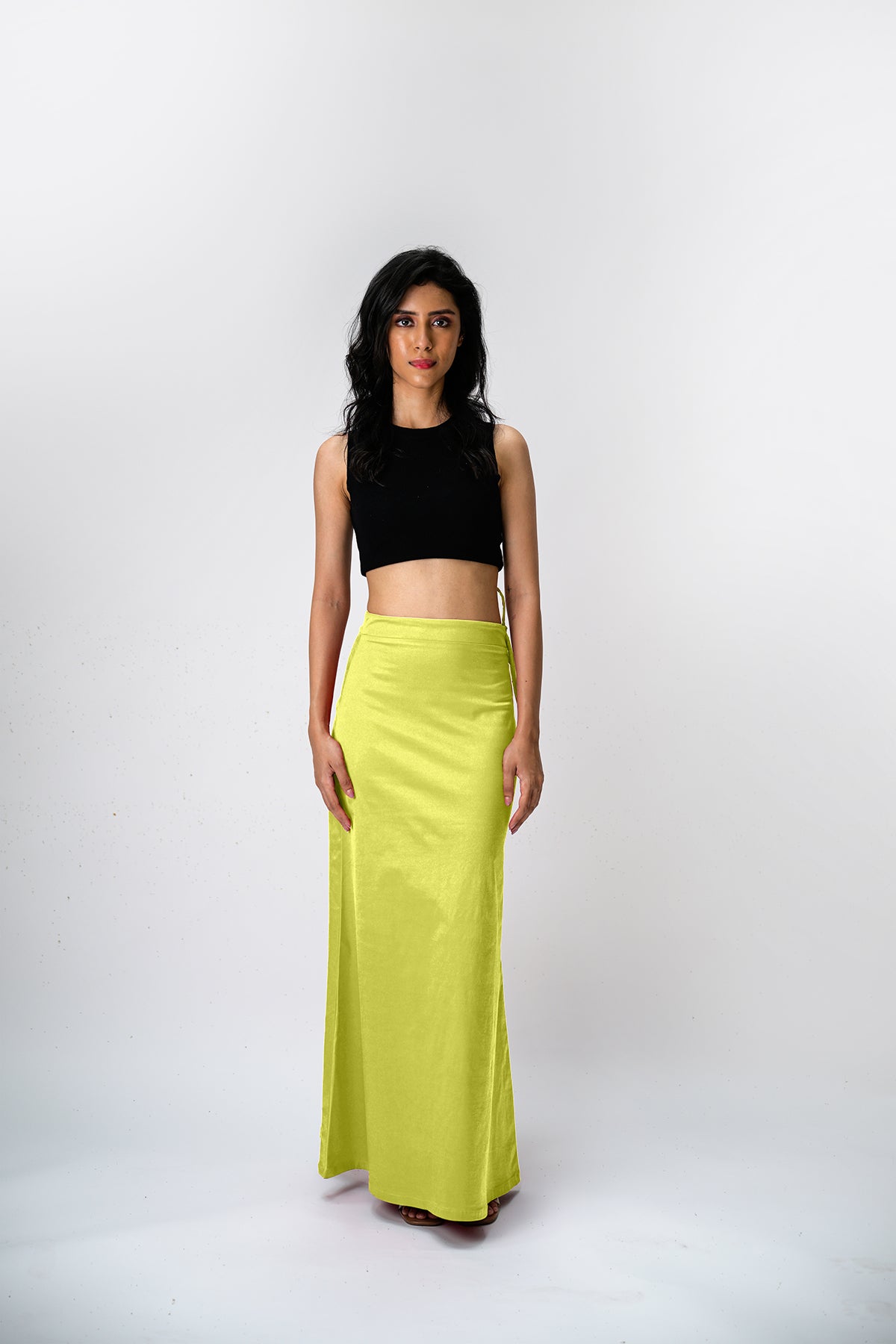 IT'S ME by Sandhya Malkud - Lime Green Underskirt