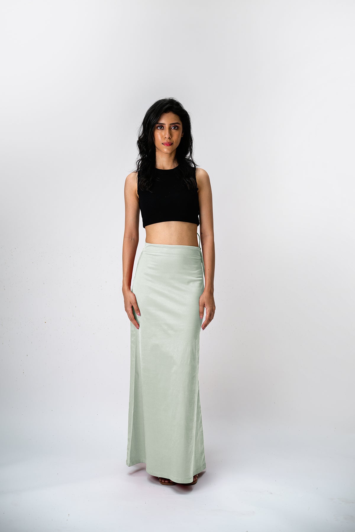 IT'S ME by Sandhya Malkud - Light Grey-Green Underskirt