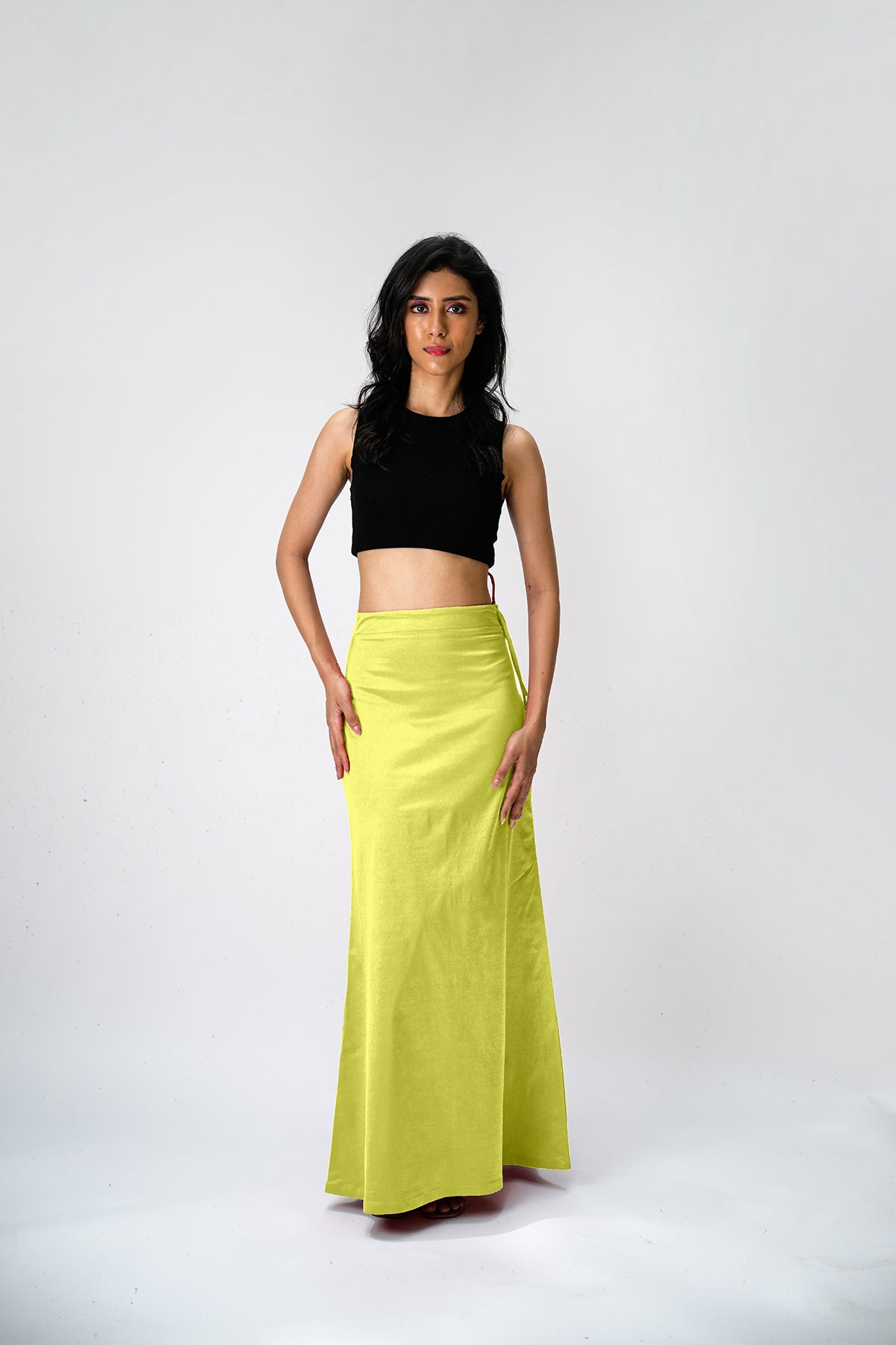 IT'S ME by Sandhya Malkud - Lime Green Underskirt