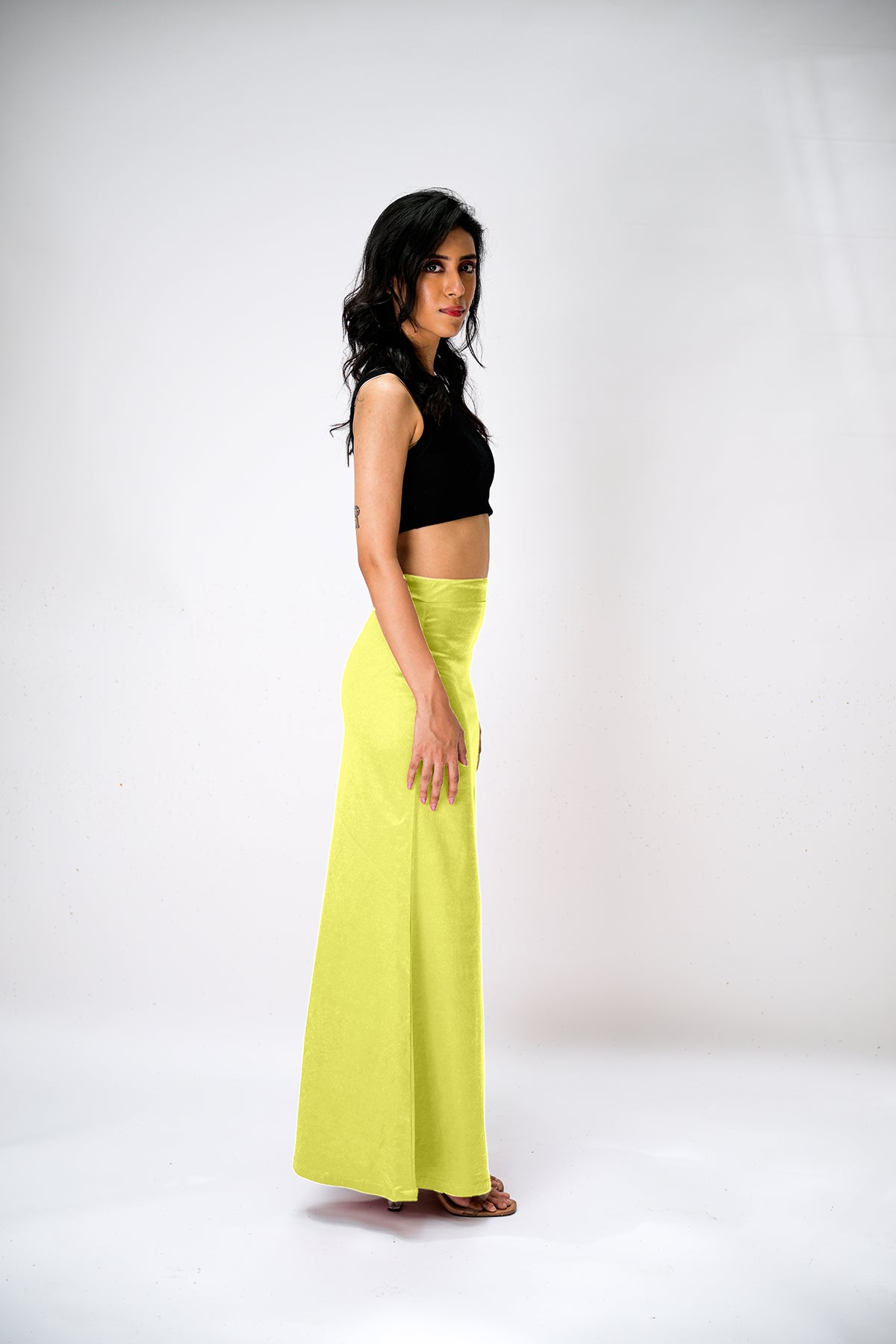 IT'S ME by Sandhya Malkud - Lime Green Underskirt
