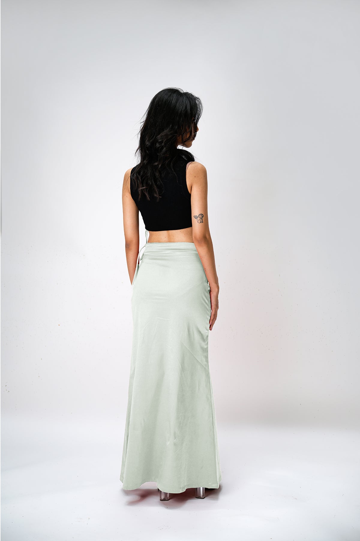 IT'S ME by Sandhya Malkud - Light Grey-Green Underskirt