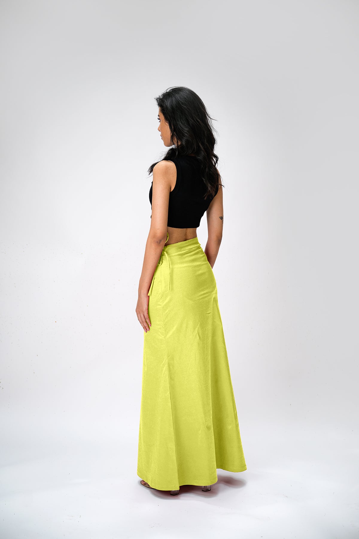 IT'S ME by Sandhya Malkud - Lime Green Underskirt