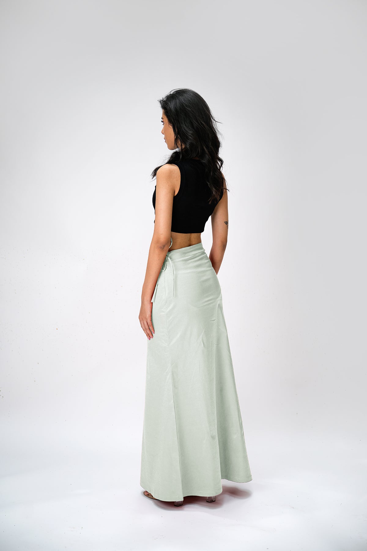 IT'S ME by Sandhya Malkud - Light Grey-Green Underskirt
