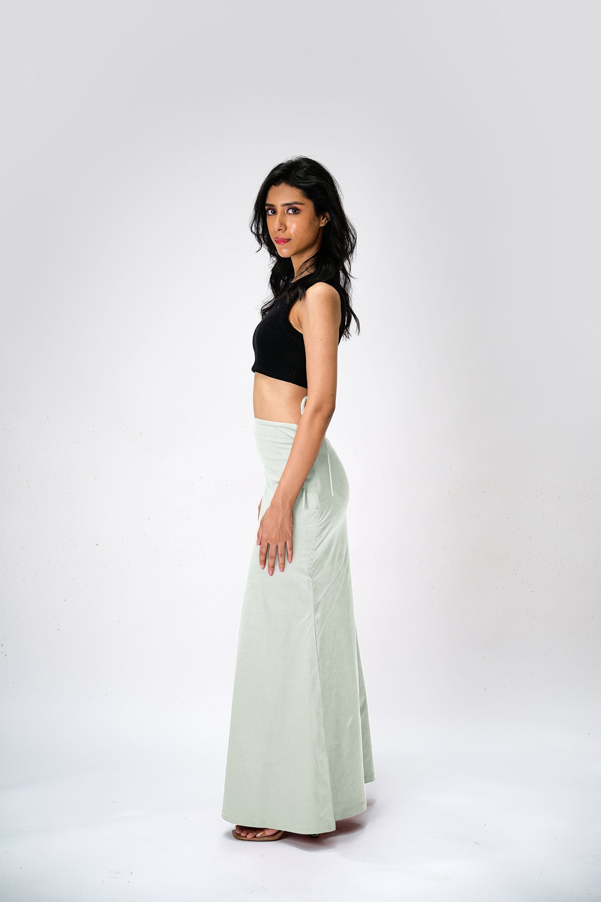 IT'S ME by Sandhya Malkud - Light Grey-Green Underskirt